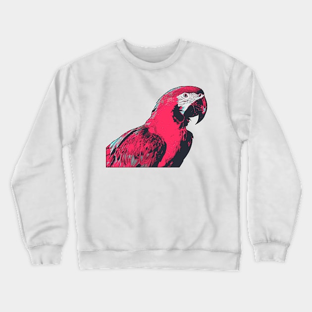 Macaw Parrot Illustration Vibrant Colors Crewneck Sweatshirt by boholoc0